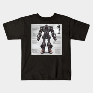 Mech Tech Series #5 - AI Generated Concept Character - Kids T-Shirt